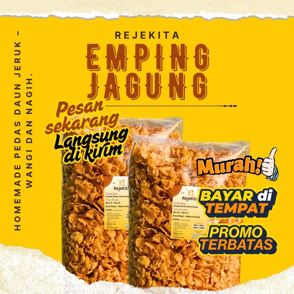 

Emping Jagung Pedas 1KG – Pedas DJ Gurih Nagih