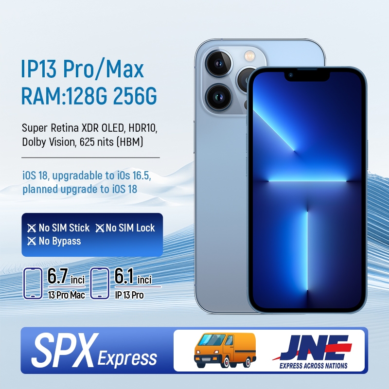 IPHONE13ProMax 128GB 256GB Second BEKAS ORIGINAL 100%MULUS NORMAL FULLSET Kondisi Perfect Apple13Pro