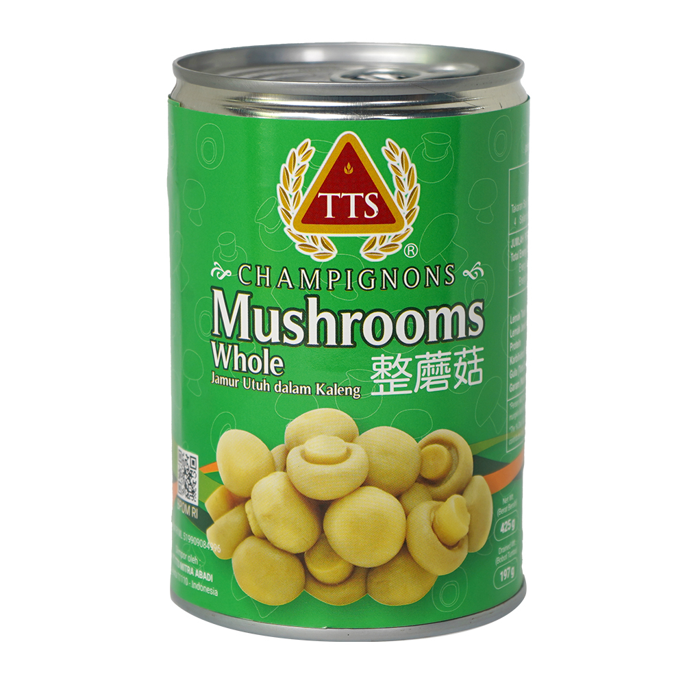 

TTS Champignon Whole Mushroom Jamur Kancing Kaleng 425gr