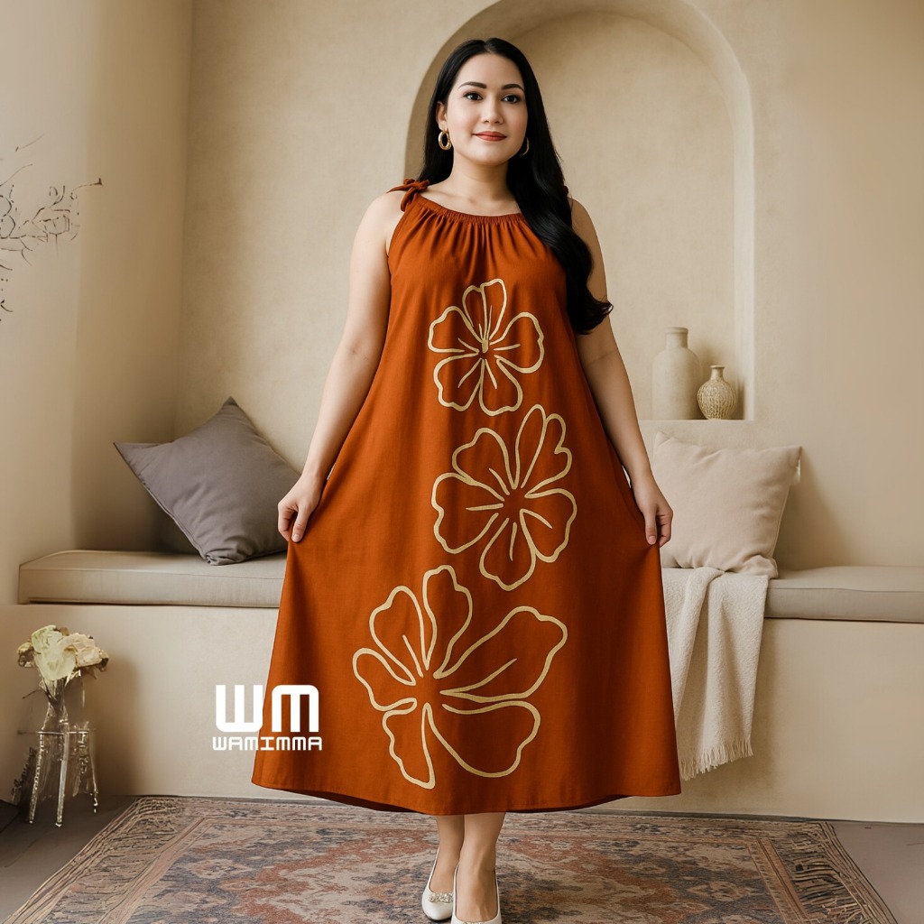 Daster Yukensi Jumbo Tali Pundak Dress Yukensi  Rayon Adem Dress Tan-ktop Tali Kecil Dress Mini Supe