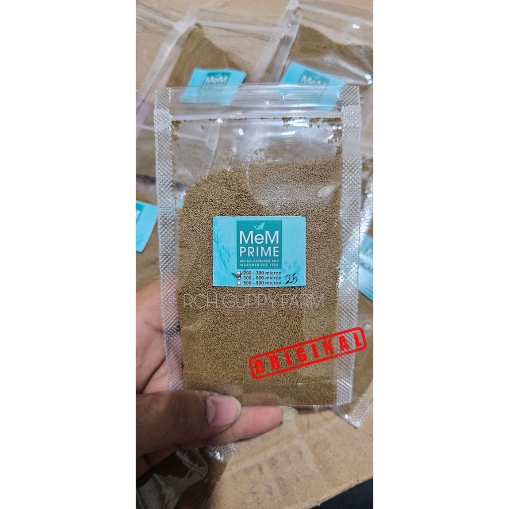 MEM PRIME 300-500 25 gram | PELET MEM 300-500 | PELET IKAN | PELET IKAN GUPPY | PELET IKAN CUPANG