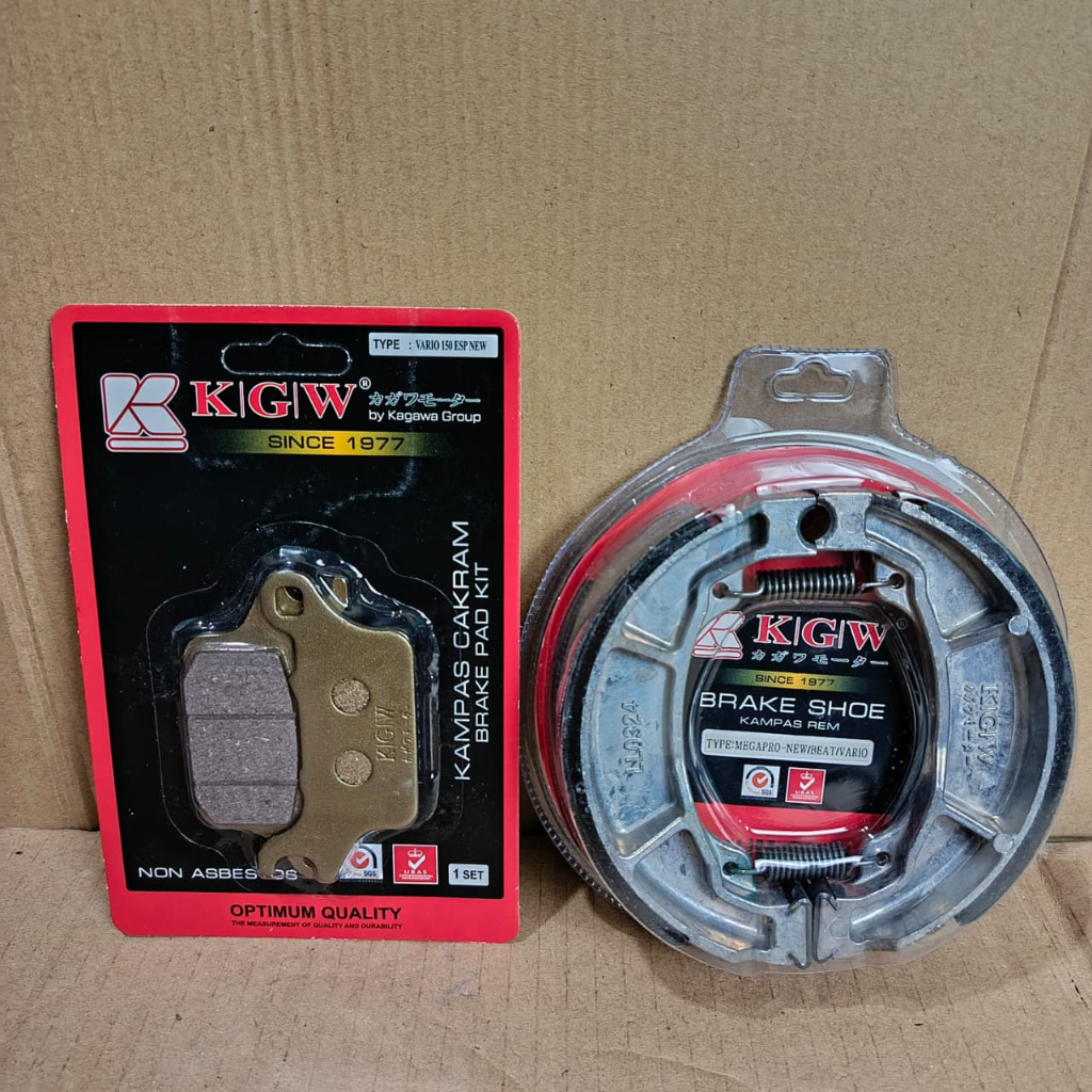 PAKET disped kampas rem Cakram vario 150 + kampas rem belakang tromol Beat Vario - ORIGINAL