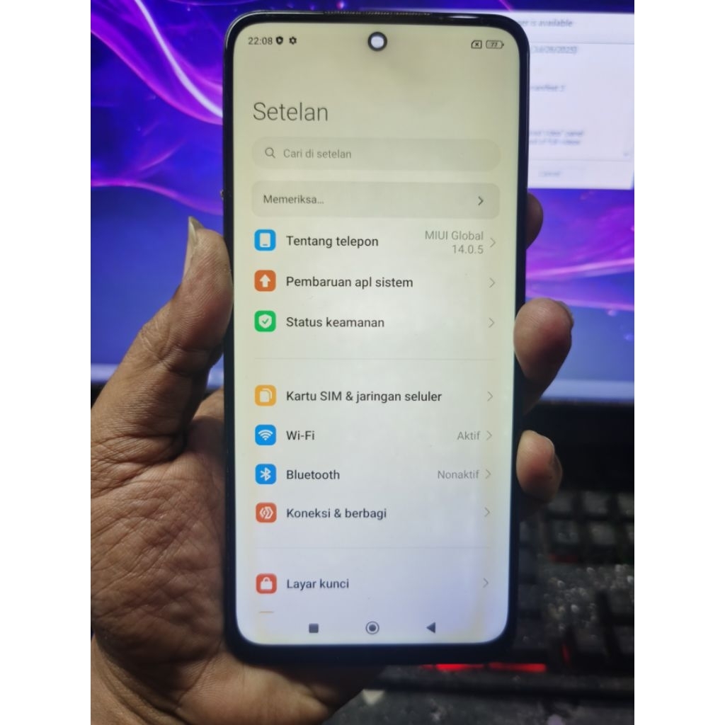 lcd poco m3 pro 5g redmi note 10 5g original copotan minus agak kuning