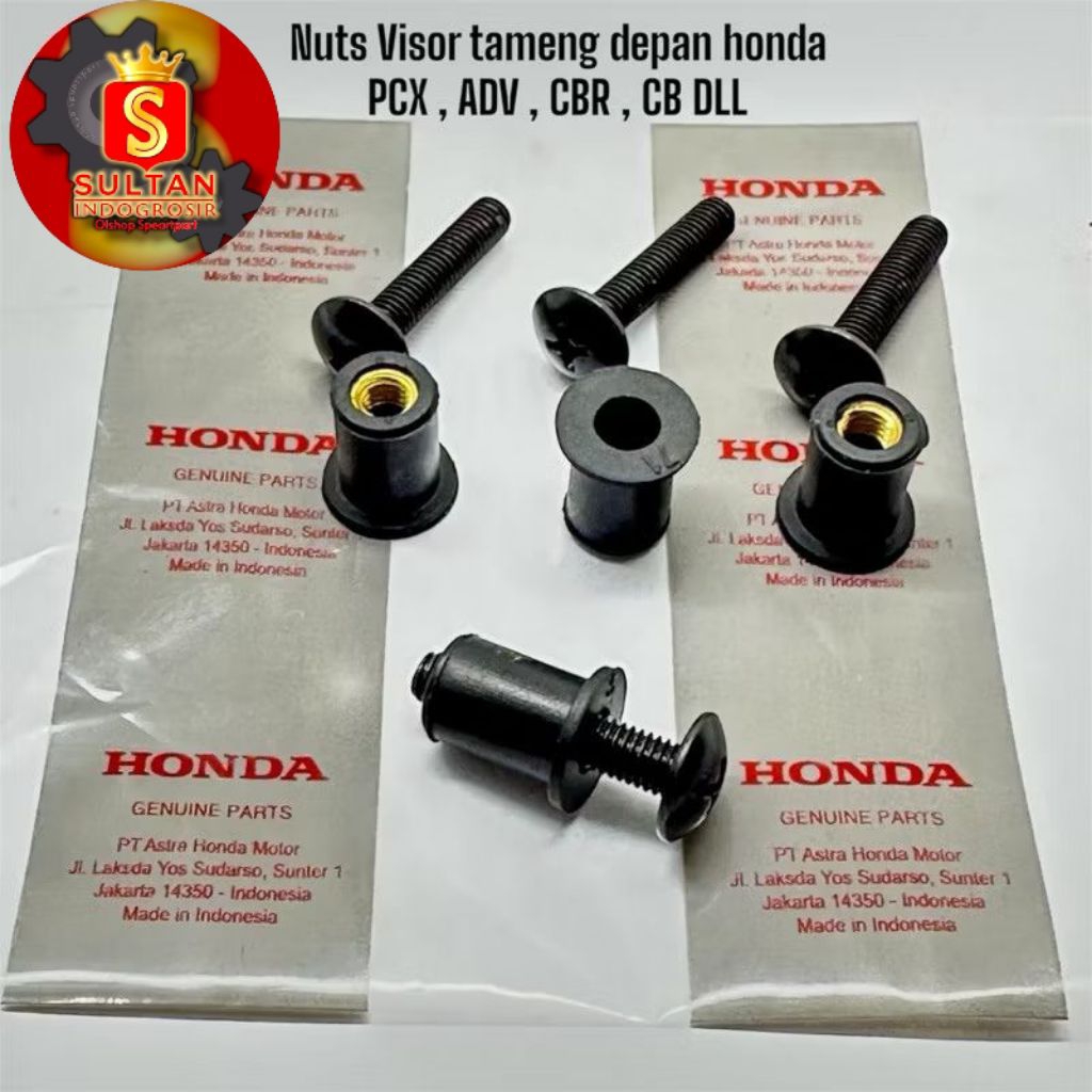 Nut Cowl Set M5 x 0.8 Mur Karet Dudukan Baut Visor CB CBR 150 R CBR 250 R LED TIGER