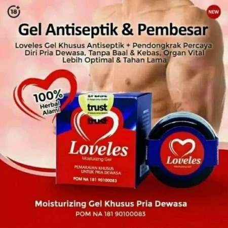 Loveles Moisturizing Gel Herbal Aman Halal