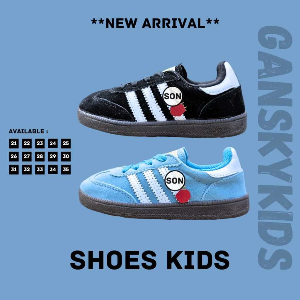 SEPATU SNEAKERS ANAK LAKI LAKI SUEDE UNTUK ANAK PAUD TK SD UMUR 1-10 TAHUN