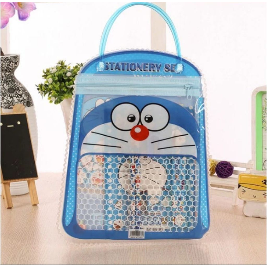 Tas Karakter Doraemon Alat Tulis 6in1 (cocok buat kado)