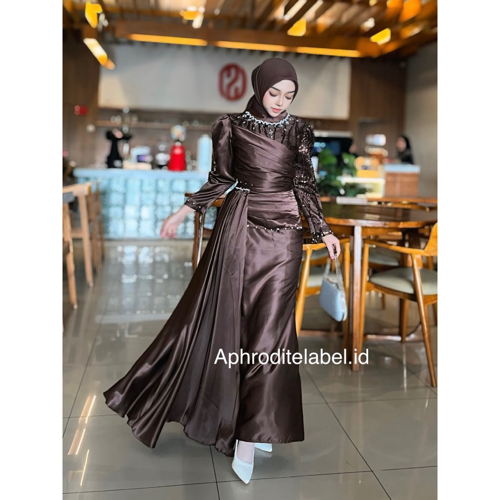 Safana dress gamis pesta bridesmaid kondangan gamis muslim baju pesta dress pesta muslim