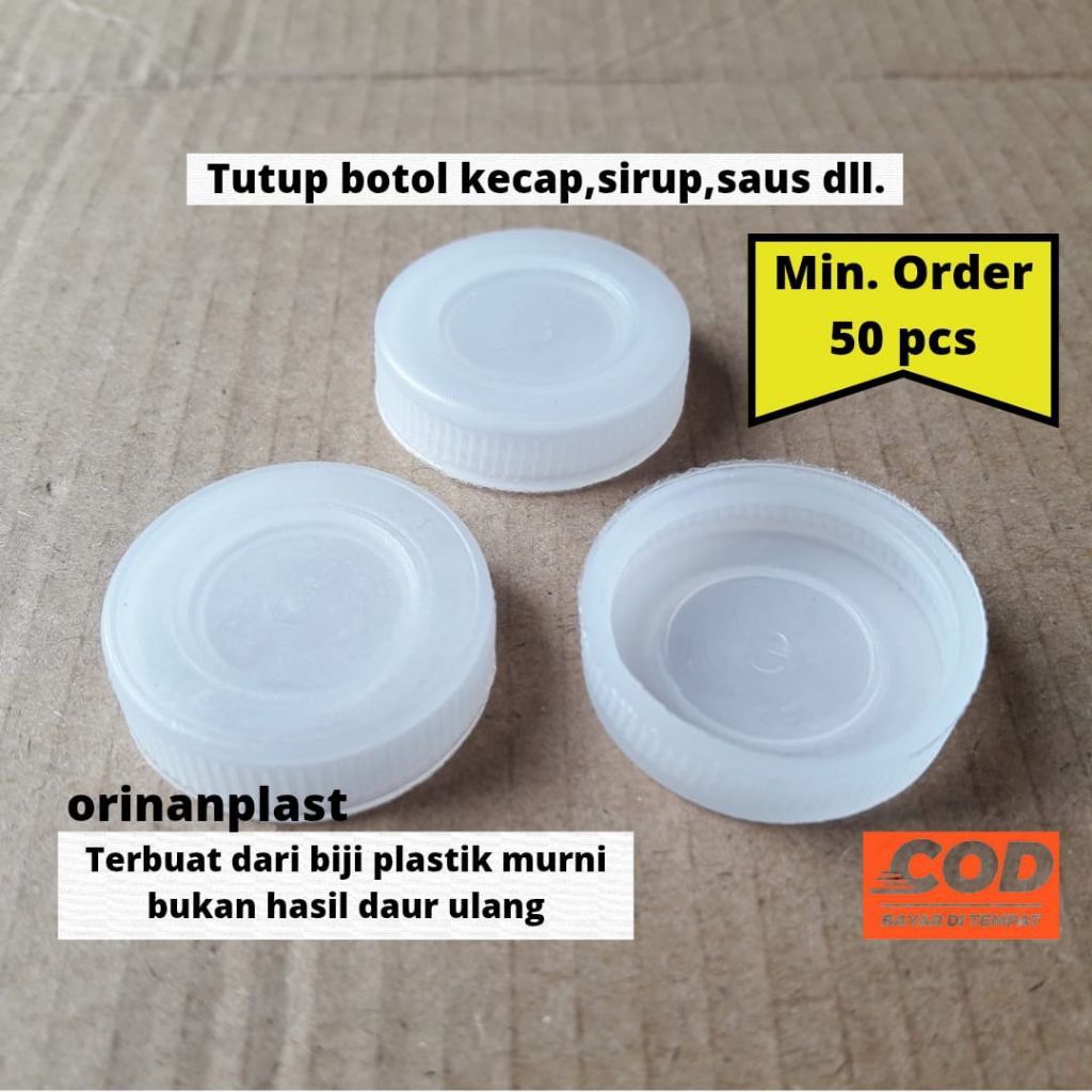 Tutup plastik untuk botol kecap sirup agung abc saus limun bir putih polos