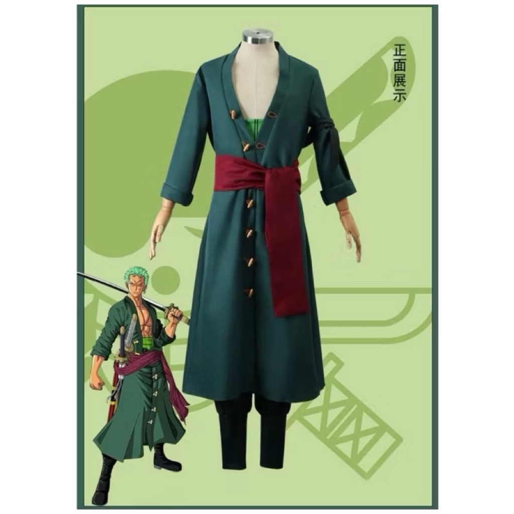 Custom Cosplay Jubah Haori Zoro One Piece