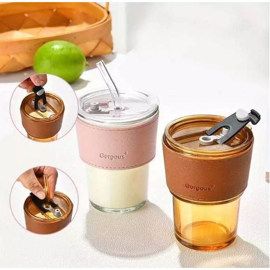 Botol Minum Kaca Aesthetic Tumblr