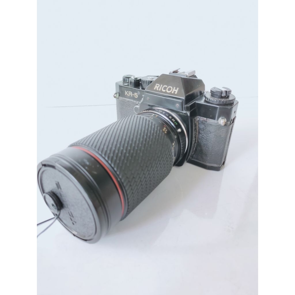 Kamera SLR analog vintage Ricoh KR5 Japan camera photo film body only fungsi normal koleksi kamera s