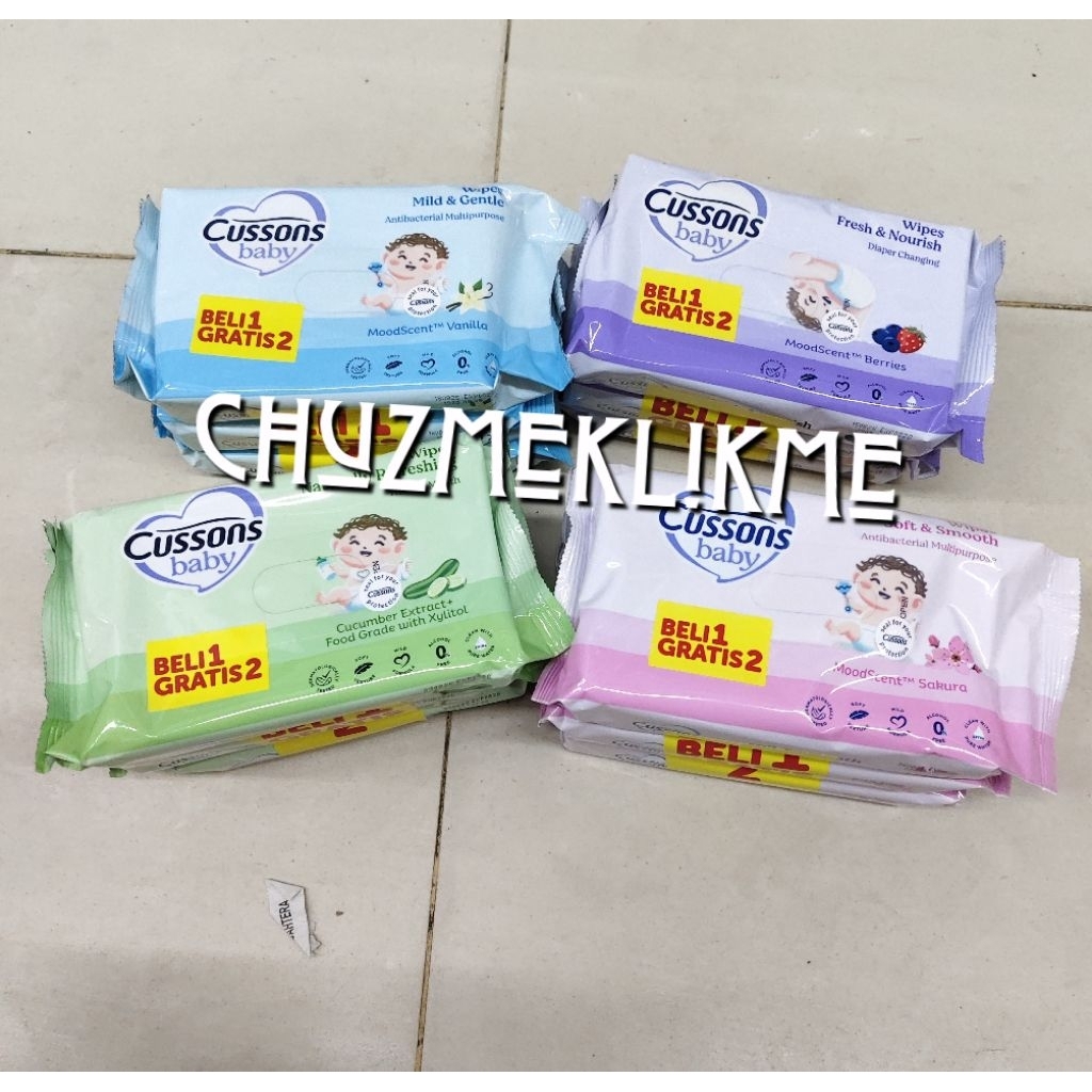 Tisu basah cussons baby 50 lbr (dapat 2 pack)/Cussons baby wipes/Tisu basah bayi Cussons