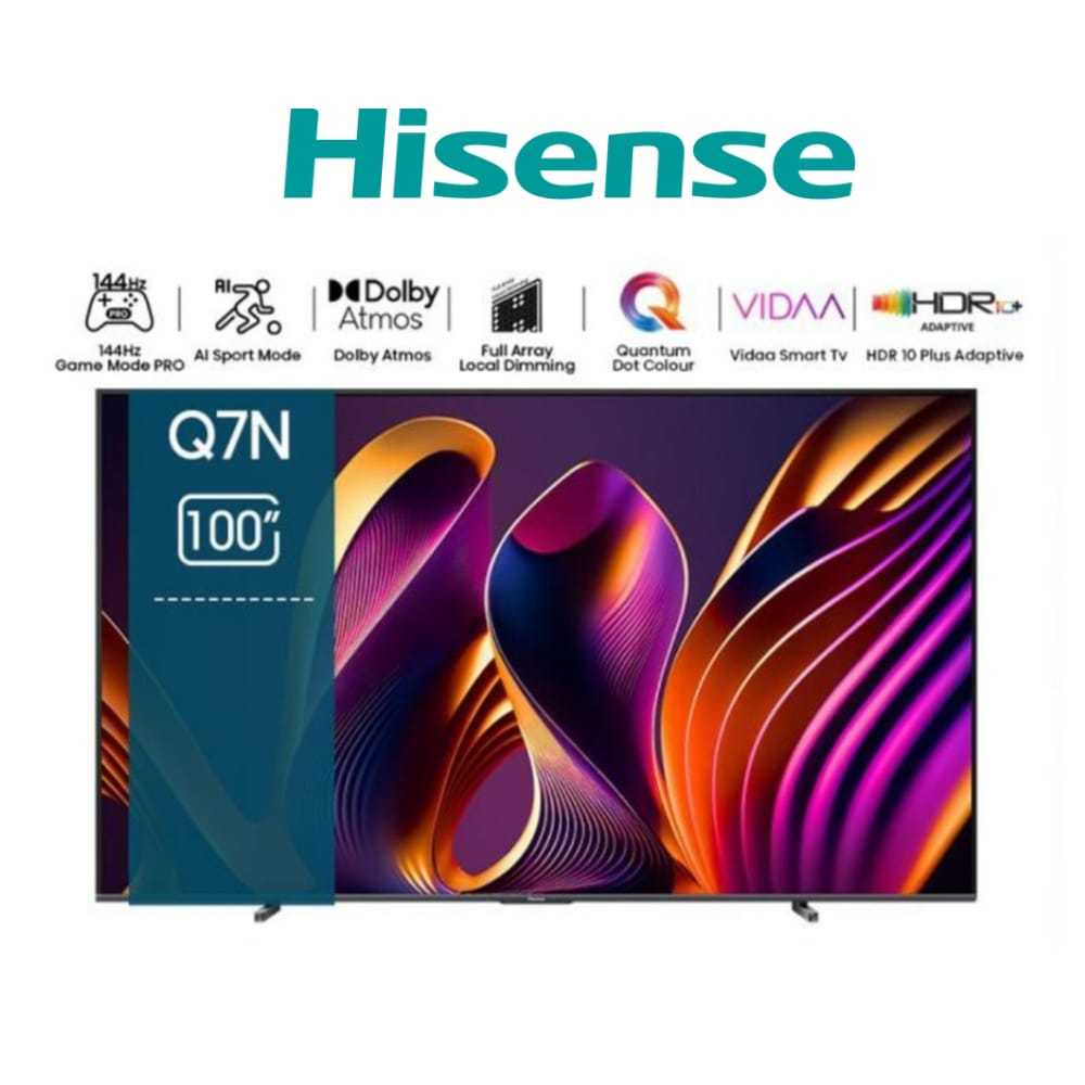HISENSE TV 100Q7N QLED 100'INCH 4K HDR 10+ SMART TV VIDAA OS