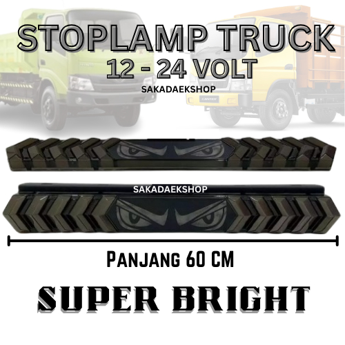 12 Volt - 24 Volt Lampu Rem Belakang Truk 12-24 Volt Panjang 60cm Nyala RGB / Stop Lamp LED Truck Ma