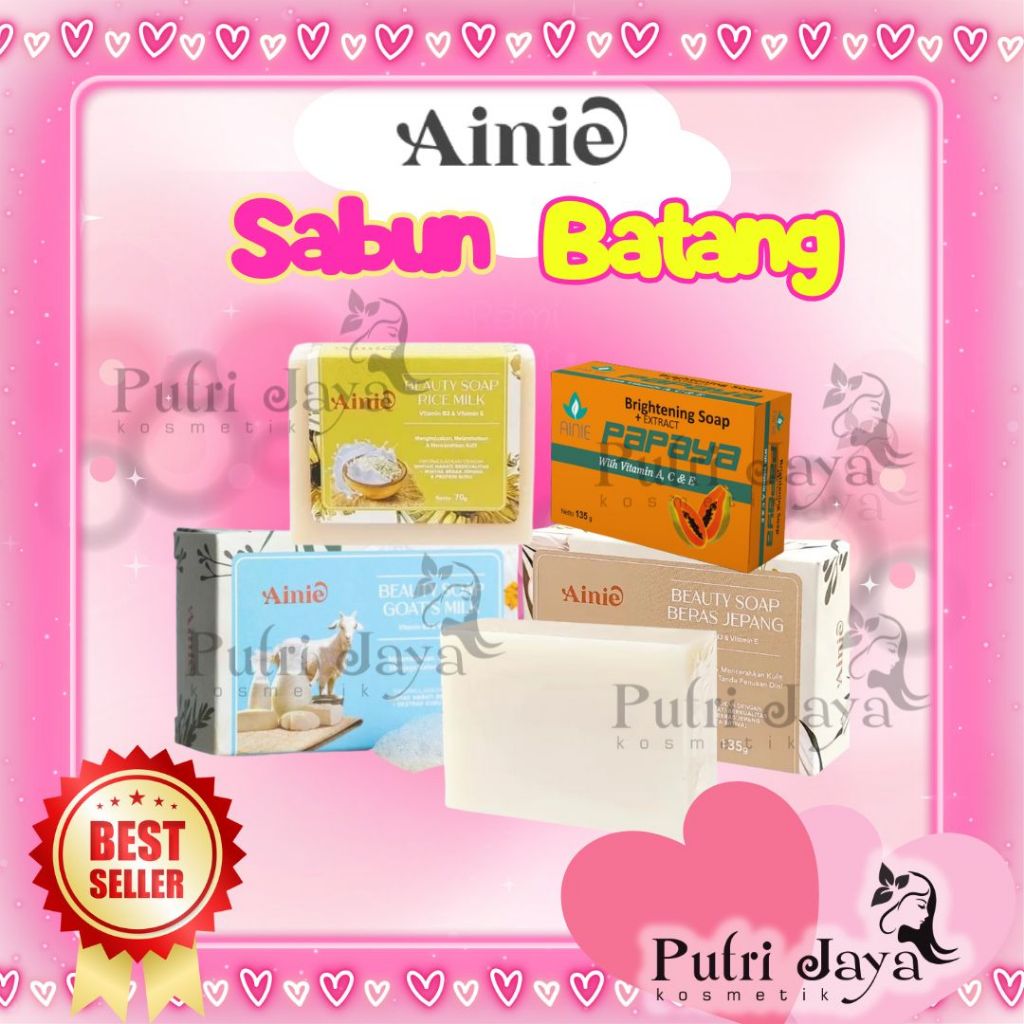 Ainie Beauty Soap Goat's Milk, Beras Jepang, Rice Milk 135 gr, Sabun Pemutih / Whitening Soap