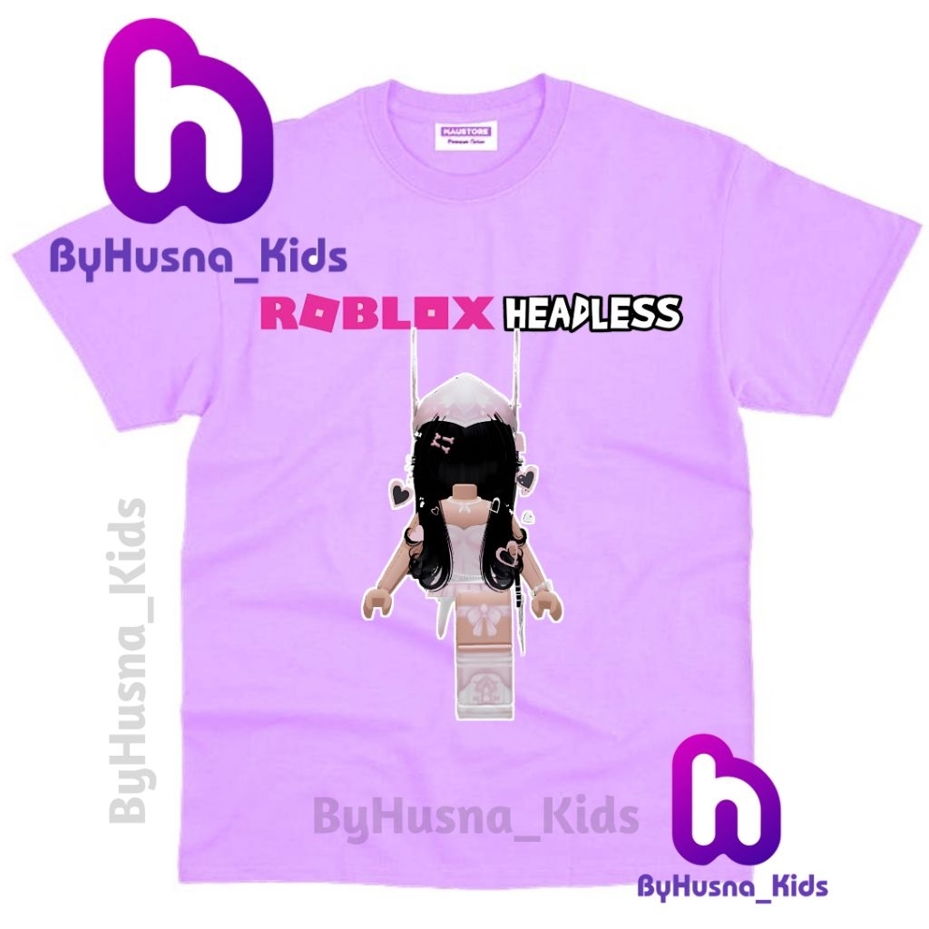 BAJU ANAK KAOS ANAK ROBLOX KORBLOX HEADLESS ANAK PEREMPUAN ANAK CEWE