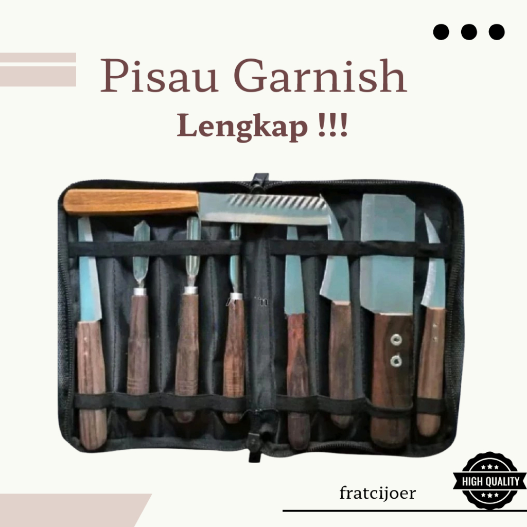 Pisau Garnish/Pisau Ukir Buah/Pisau Tumpeng/pisau Carving Set Lengkap Free Dompet