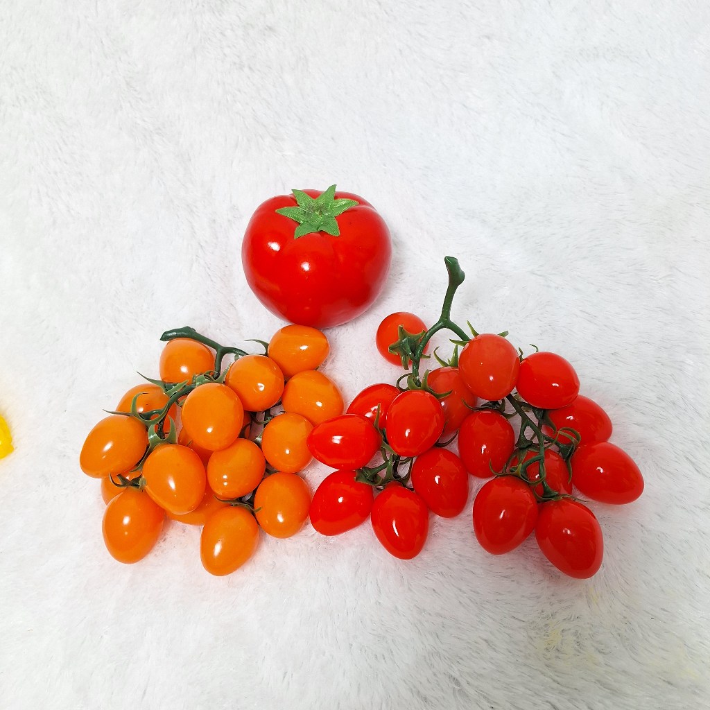sayuran tomat ceri palsu buah hiasan tiruan buah pajangan etalase tomat kecil artificial fruit Buah 