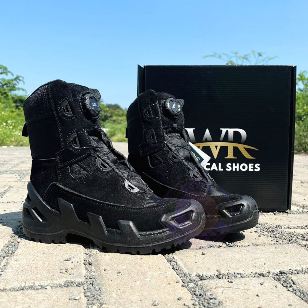 Sepatu WR RANGER Hitam / Sepatu PDL TALI PUTAR / Sepatu Hitam