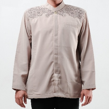 Baju Koko Muslim Pria Dewasa Jasko Jas Koko Lengan Panjang Motif Simple Katun Premium