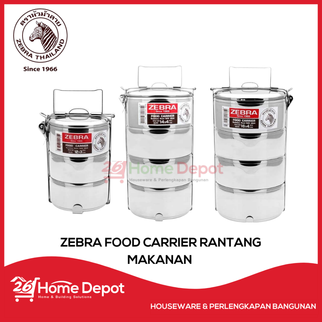 ZEBRA Food Carrier Rantang Makanan Susun Stainless Steel
