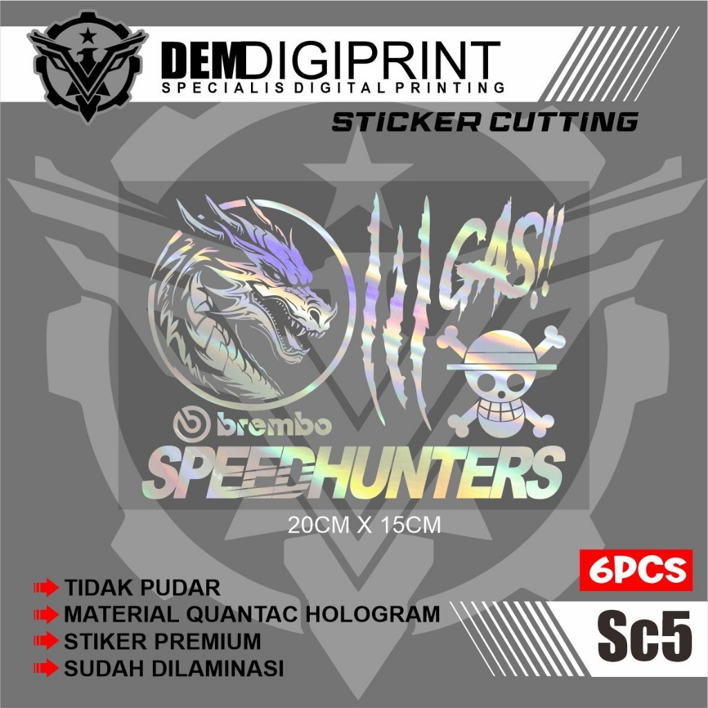 Stiker NAGA stiker cuting 6PCS  stiker viral dan keren,untuk motor,mobil,hp,laptop dll