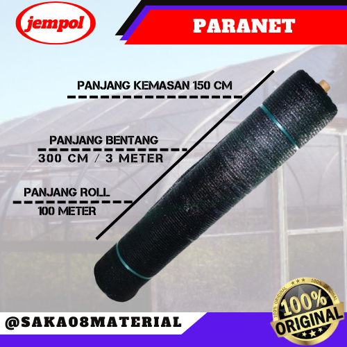 JARING PARANET 60 % - 80 % LEBAR 3 M PANJANG 100 M ORIGINAL TERBARU @SAKA08MATERIAL