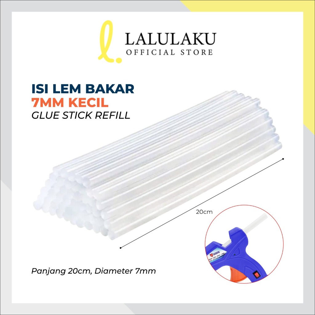 

Lem Lilin Tembak Kecil 20cm refill / isi Lem tembak Lem Bakar Ukuran KECIL 1Kg