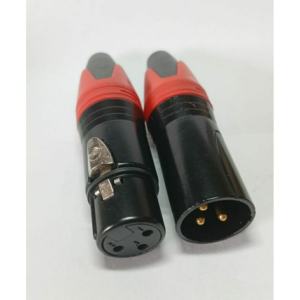 JECK CANON jek audio XLR male female sepasang mudah di solder bagus jek audio