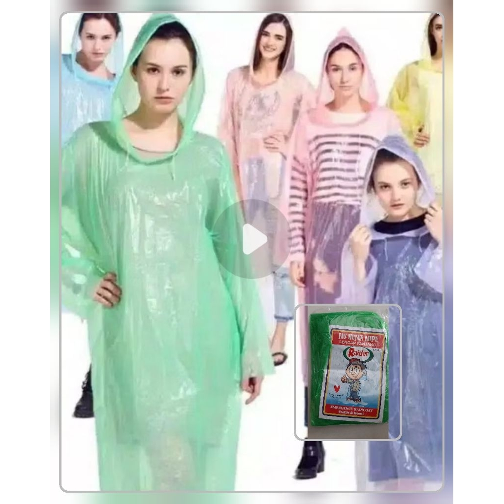 Mantel Hujan Portable/Jas Hujan Plastik