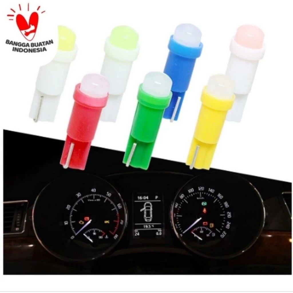 Led T5 speedometer mobil motor warna warni satuan/ 1 pcs - Ungu