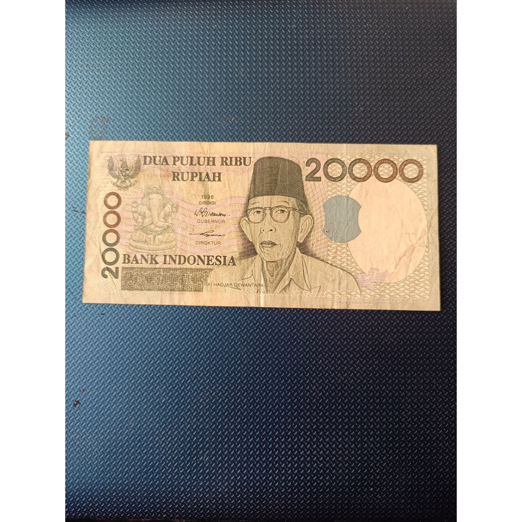 uang kuno 20.000 Ki Hadjar Dewantara 1998 bekas