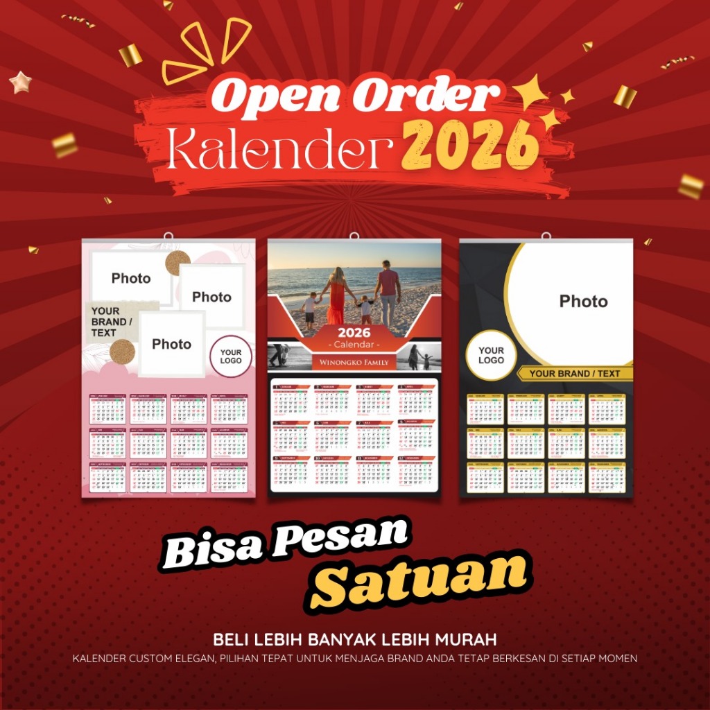 kalender dinding kalender poster kalender 2026 a3+
