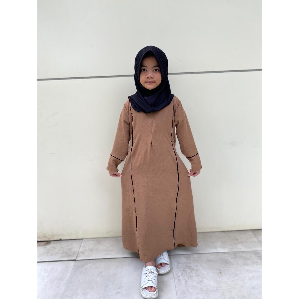 Gamis Anak Perempuan Usia 1 Sampai 8 Tahun / Abaya Anak Crinkle Elegan