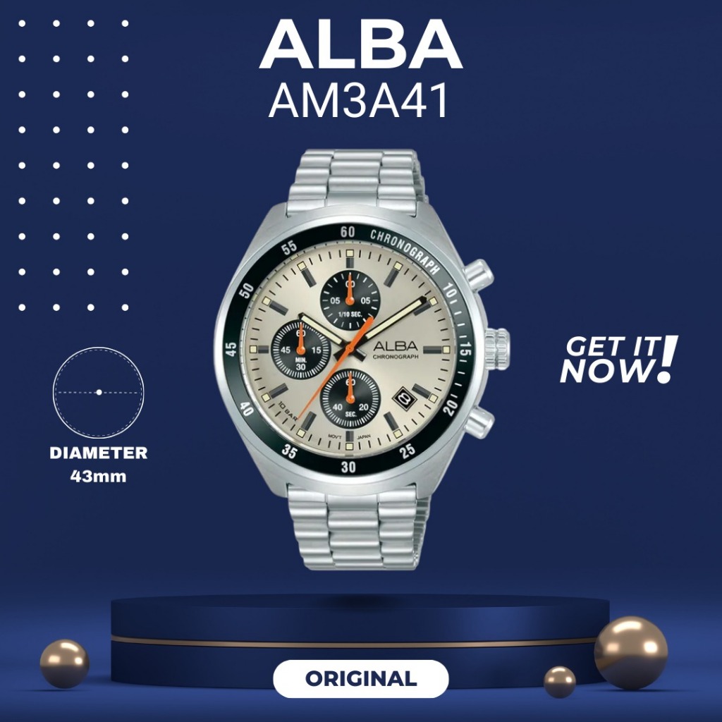 ALBA AM3A41 PRIA ORIGINAL JAM TANGAN COWOK ARLOJI COWOK FASHION