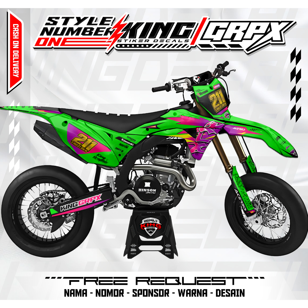 DECAL KLX GORDON FULL BODY / STIKER KLX GORDON / STIKER GORDON / DECAL GORDON 100