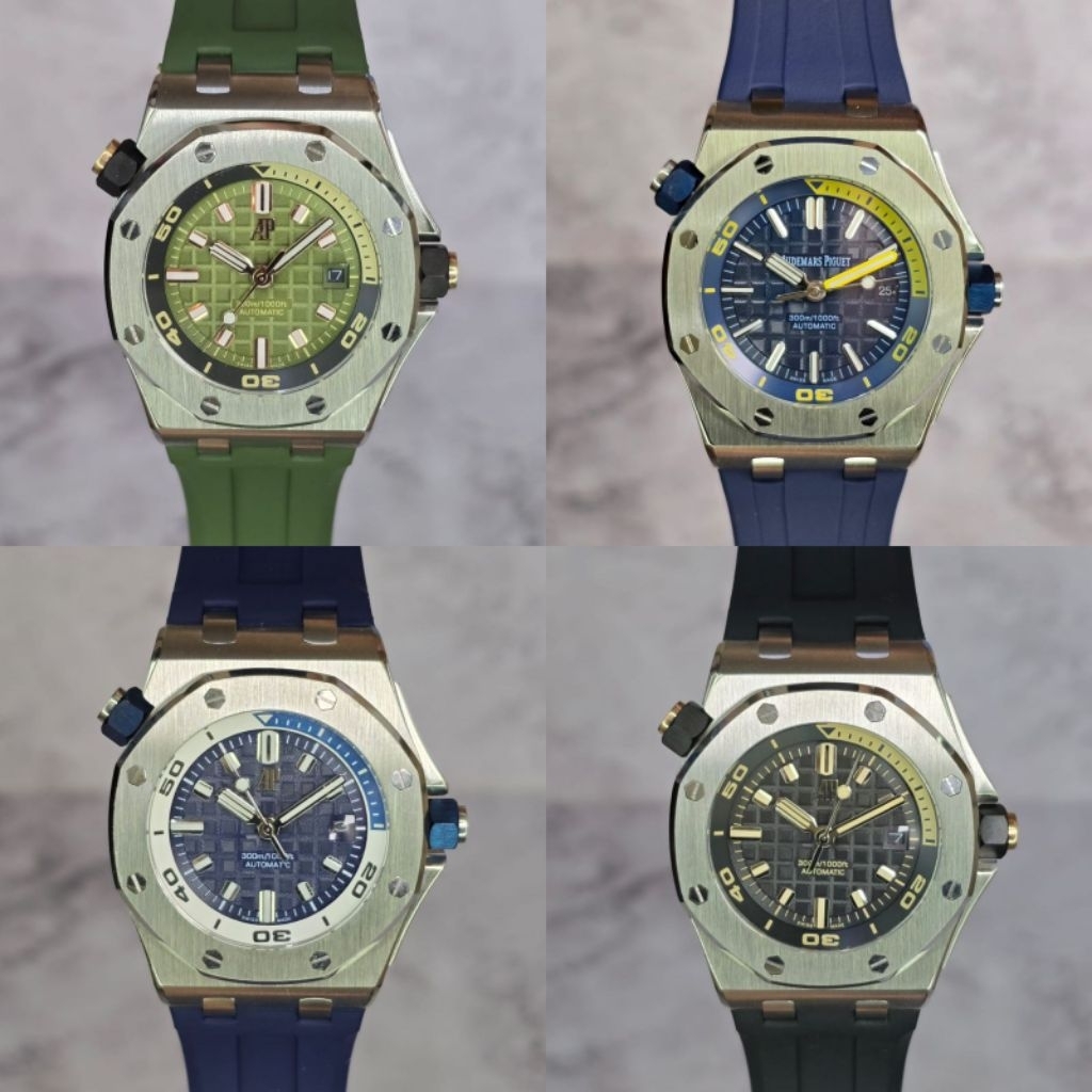 Jam Tangan Automatic Pria AP Diver Rubber Strap