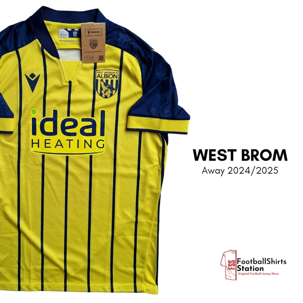 Jersey West Bromwich Albion Away 2024/2025 Size L Original Macron