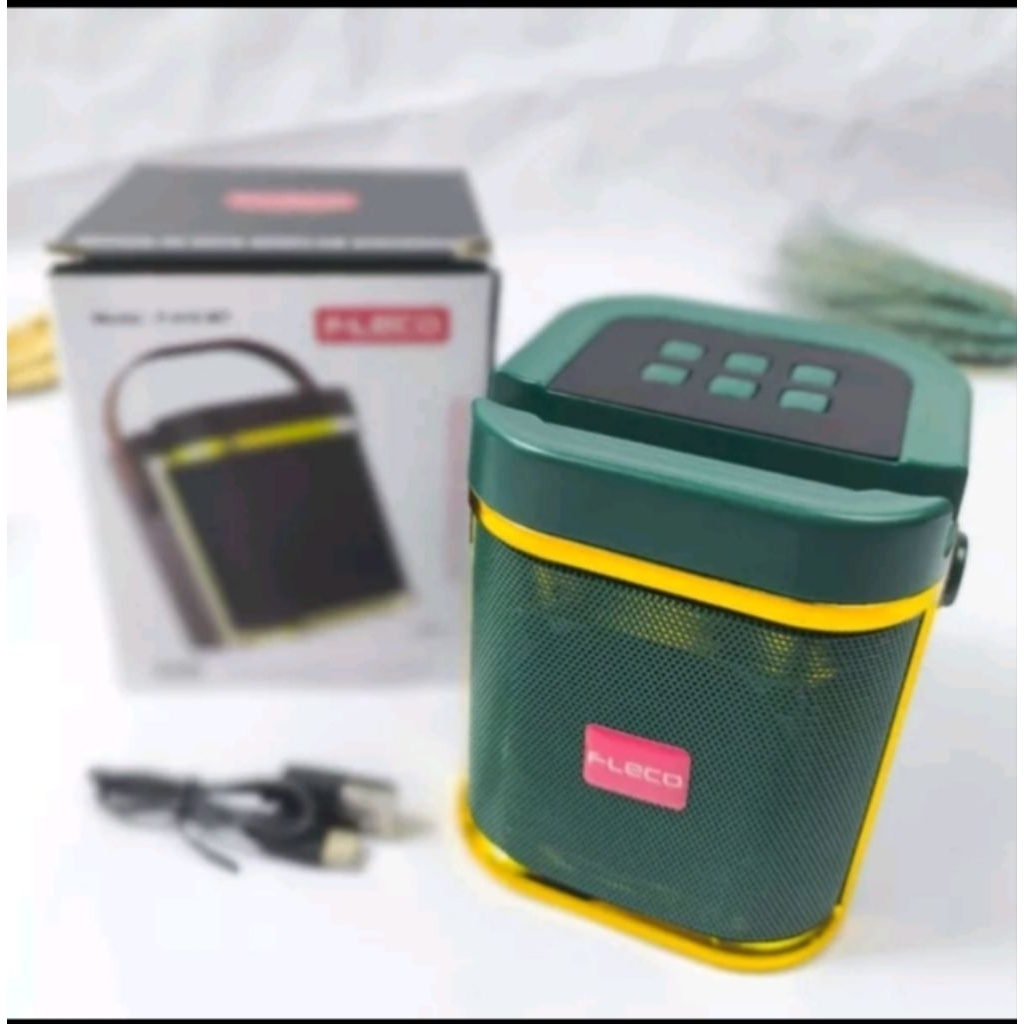 Speaker Portable Fleco F-410 MT Super Bass 15Watt 5Jam Durability Nonstop 1800mAh Terlaris Terbagus 