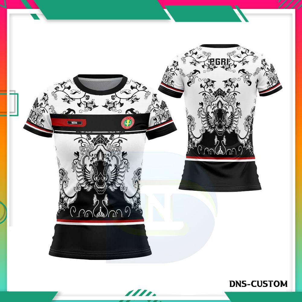 Kaos Guru Wanita - Baju Batik PGRI Wanita Fullprinting