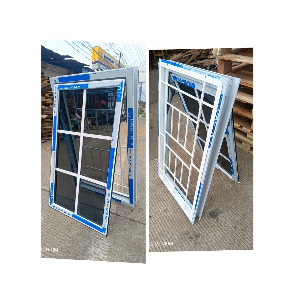 kusen jendela aluminium ornamen lengkap teralis T.160xL.50cm 3 in bisa custom lengkap asesoris free 