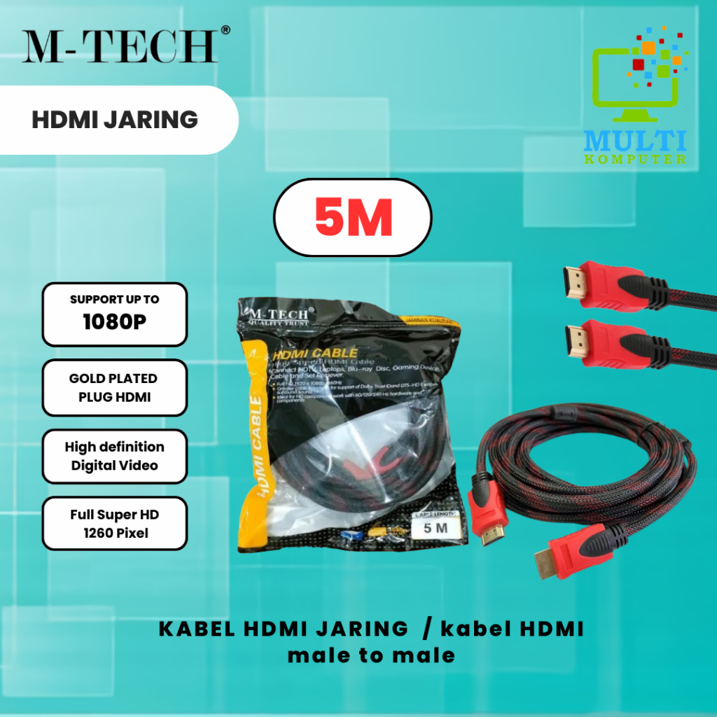 KABEL HDMI 5M JARING / HDMI 5 M / HDMI 5 METER