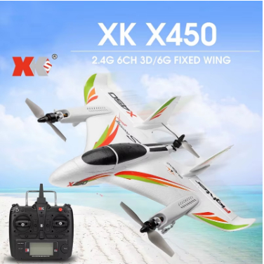 RC X450  Rtf Sayap Tetap Epo Busa Gilder Led 3D 6CH Model Pesawat Drone Brushless Hobi Rc Pesawat