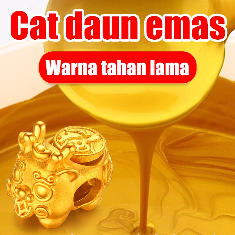【Garansi tiga tahun】Cat daun emas cat metalik Cat oles cat logam cat veleg, besi Permanen instan Can
