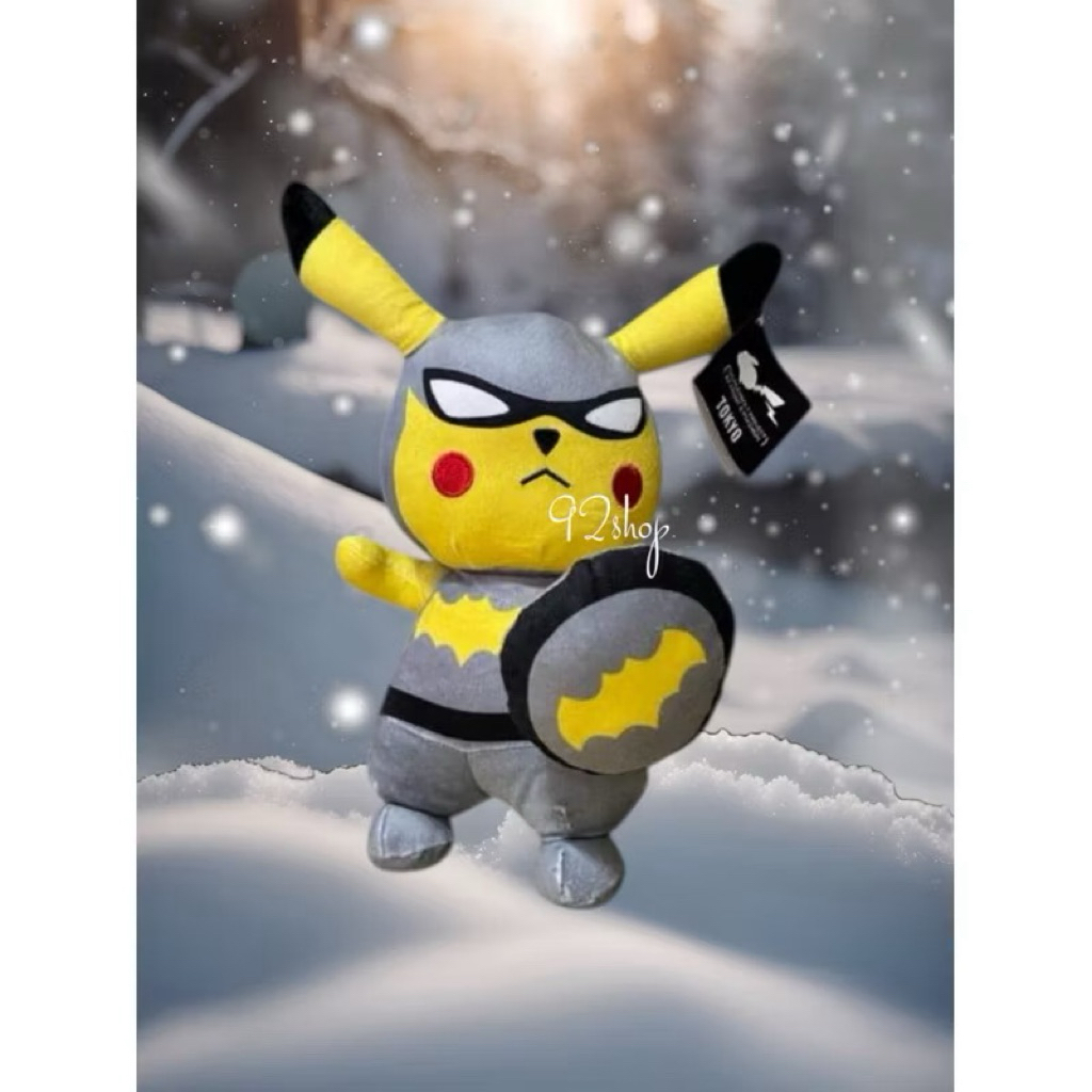 Boneka Pikachu x Marvel superhero original Nakajima | boneka pokemon pikachu batman | boneka pikachu