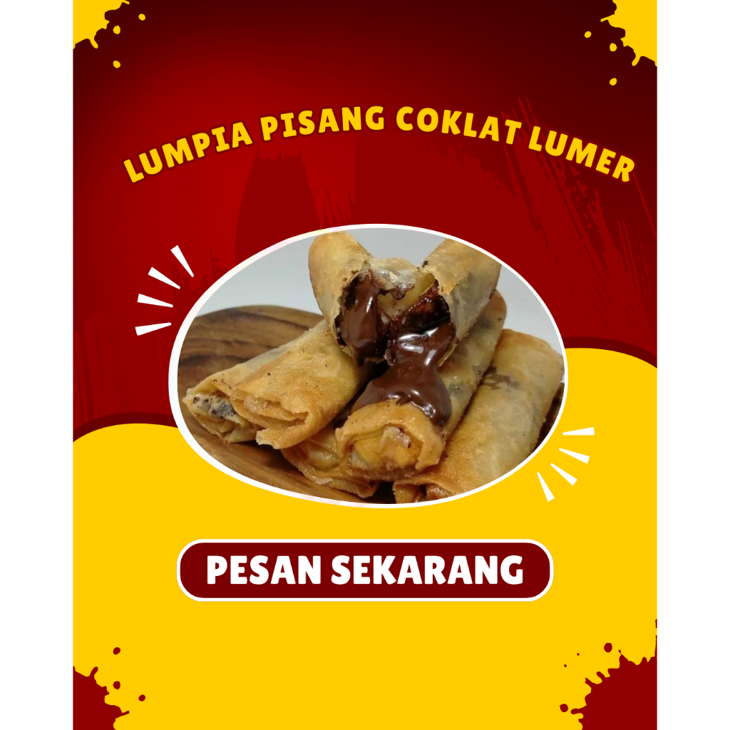 

Lumpia Pisang Coklat lumer/ isi 5 pcs