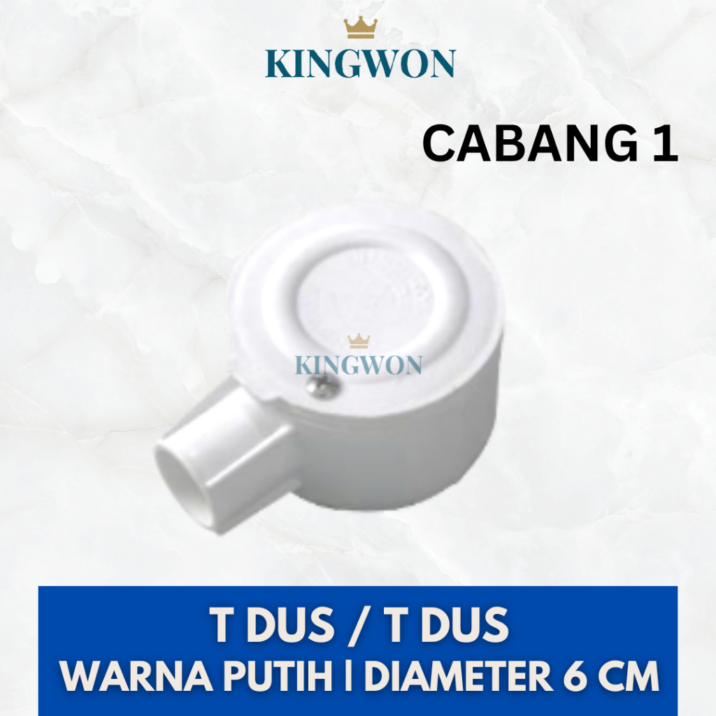 T DUS T DOS CABANG 1 PUTIH 20 MM CROSS DOS TDOS TDUS TEE DUS CONDUIT LISTRIK RUMAH SAMBUNGAN KABEL