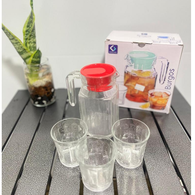 Teko Set Gelas Burgos Mewah & Cantik