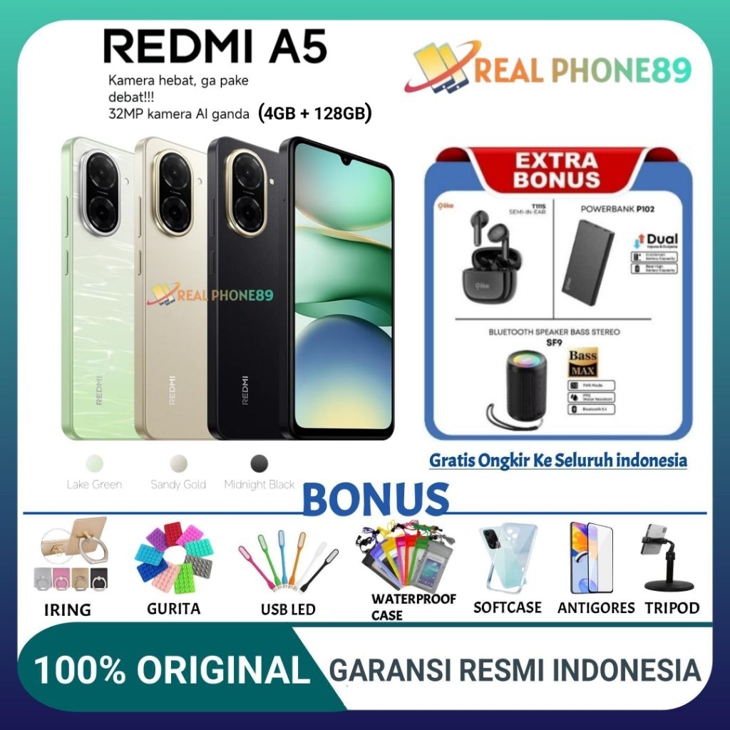 Xiaomi Redmi A5 Ram 4/128GB | Redmi A5 Ram 4/128GB | Redmi A3 4/128GB Garansi Resmi Xiaomi indonesia